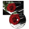 Single Rose Valentine's Day Greeting Card with Matching CD